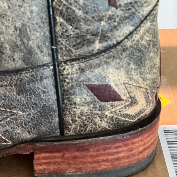 Circle G Corral Square toe cowboy/cowgirl boots Lt black/gray brown 8 - Picture 8 of 14